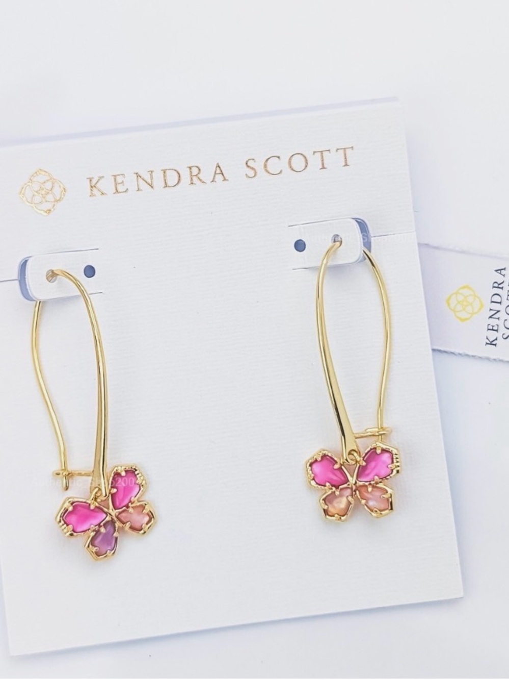 Kendra Scott Gold Pink Butterfly Drop Earrings SOLD OUT
